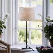 PR Home Bordlampe BASE ACANTHUS, hvid/sølvfarvet, 58 cm