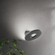 Udendørs LED-væglampe Elite, mørkegrå, metal, Ø 24 cm, IP54