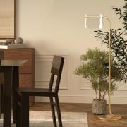 Maytoni gulvlampe Cabaret, messing, højde 126,5 cm