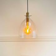 Dyberg Larsen Pendellampe Bistro, Ø 30 cm, transparent, glas