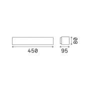 Ideal Lux udendørs væglampe Andromeda, hvid, bredde 45 cm, E27