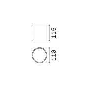 Ideal Lux loftlampe Gun, aluminiumgrå, IP44, GU10