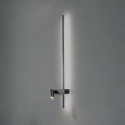 Væglampe EASY RIGHT, sort Bredde 80 cm Metal GU10 + LED