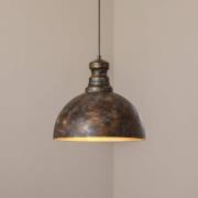 Pendellampe Saglam, 1 lyskilde, antik messing, metal, Ø 40 cm