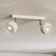 Loftspot Flame i hvid, 2 lyskilder