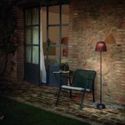 Bover LED-gulvlampe Atticus 114, grafitbrun/brun