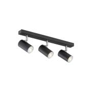 Loftspot Noah, sort/krom, stål, 3 lyskilder