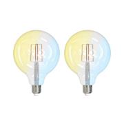 LUUMR Smart LED E27 G125 7W ZigBee Philips Hue sæt med 2 stk