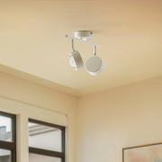 Lindby spotlight Jyla, hvid, linse, 4.200 K, 2-lys, GX53