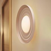 Lindby LED-væglampe Waves, beige, Ø 43 cm, metal