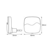 OSRAM LED-stikkontakt-natlampe LUNETTA WAVE, hvid, sensor