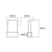 OSRAM LED-stikkontaktnattelys LUNETTA SHINE, 3.000 K, hvid