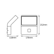OSRAM LED-sensor-udendørs væglampe ENDURA STYLE WIDE mørkegrå