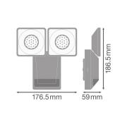 OSRAM LED-sensor-udendørs vægspot ENDURA PRO, hvid, IP55