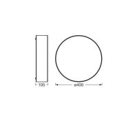 OSRAM loftlampe ORBIS PARIS, brun, Ø 40 cm, tekstil, E27