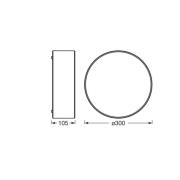 OSRAM loftlampe ORBIS PARIS, hvid, Ø 30 cm, tekstil, E27