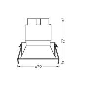 OSRAM LED-indbygningsspot TWIST, hvid/sølv, 830, Ø 7 cm, metal