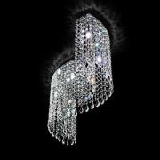 Loftlampe med svungne former Shine, i krystal