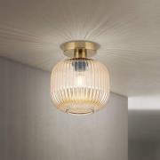 Loftlampe Carneval, rav, Ø 20 cm, glas, E27