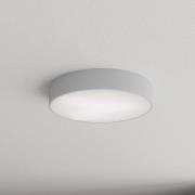 Loftlampe Cleo 400, grå, sensor, IP54, Ø 40 cm, metal