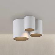 PURE LED-loftlampe til badeværelset Point, hvid, længde 18 cm, 3 lyski...