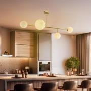 Loftlampe Dione, 4 lyskilder, guld