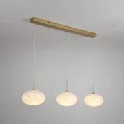 LED-pendellampe Confetti, længde 115 cm, guldfarvet/hvid, glas