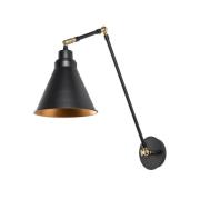 Væglampe Berceste 7956, sort/guld, højde 56 cm