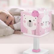 Børnens bordlampe Baby Jungle, lyserød, G4, bredde 14 cm
