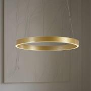 Lucande LED-hængelampe Yonam, Ø 60 cm, 1 lyskilde, guld, CCT