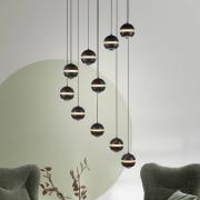 Schöner Wohnen LED-hængelampe Lini sort 10 lyskilder rund 3000K