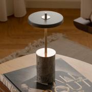 UMAGE Akkuleuchte Asteria MOVE MINI, marmorgrå/stål, IP44