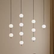 UMAGE LED-hængelampe Audrey, stålfarvet, 3 lyskilder, Ø 12 cm