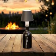 LED-flaskelampe Fiocco, sandgrå, CCT, IP54, dæmpbar