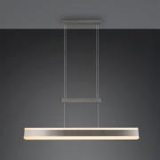 LED-hængelampe Arcola, nikkelfarvet, 152 cm, CCT-touchdimmer