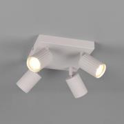 Loftspot Soka, lysegrå, længde 20 cm, metal, 4 lyskilder