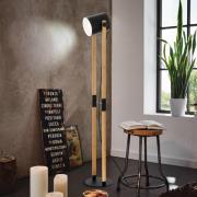 Hornwood gulvlampe, højde 140 cm, sort/brun, stål