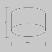 LED udendørs loftlampe Zon, sort, Ø 12 cm, 3.000 K metal