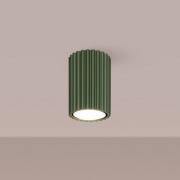 Loftslampe ALORA, olivengrøn, Ø 7 cm, metal, GU10