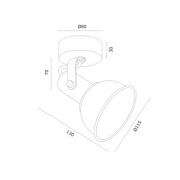 Væglampe Trogir, beige, Ø 11,5 cm, metal