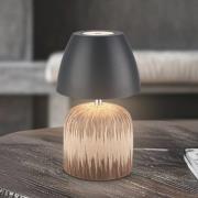 LED-bordlampe Brilo unplugged Cera, antracit, 22 cm