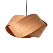 LZF pendellampe Nut, kirsebærtræ/nikkel, længde 42 cm