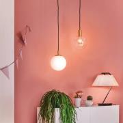 Paulmann hængelampe Menja hvid satineret/messing Ø 20 cm IP44