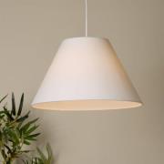 Hængelampe Lyta, hvid, Ø 38 cm, tekstil, E27, kegleformet