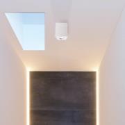 Loftspot Bengala, firkantet, hvid, aluminium, GU10, drejelig