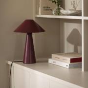 Globen Lighting bordlampe Cannes, rød, metal, højde 40 cm