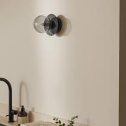 Globen Lighting Loftlampe Art Deco, sort/grå, glas