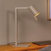 Skrivebordslampe Lesley, taupe, højde 50 cm, metal