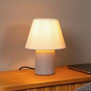Bordlampe Macia, beige/naturfarvet Højde 27 cm Keramik/stof