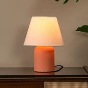 Bordlampe Macia, terrakotta/naturfarvet 27 cm Keramik/stof